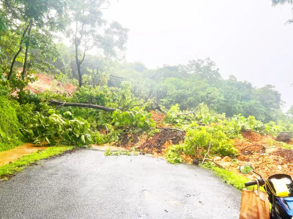 Landslide on Kadra-Kodsalli road