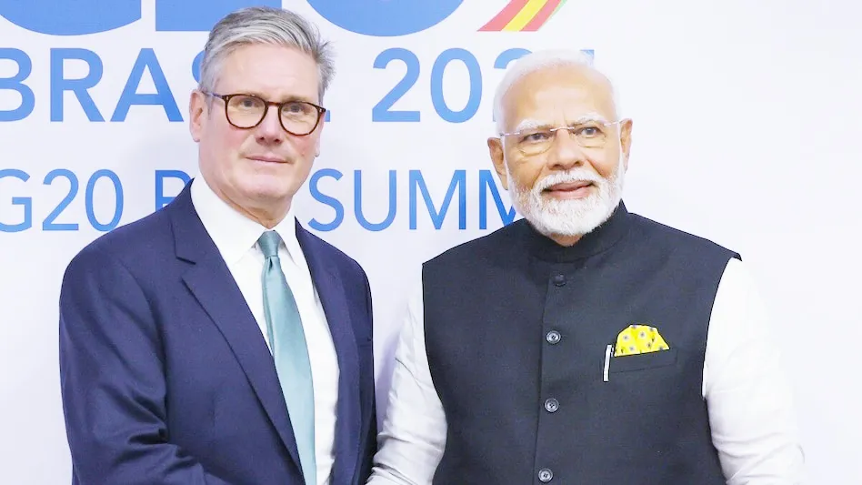 Prime Minister Narendra Modi on a visit to Britain