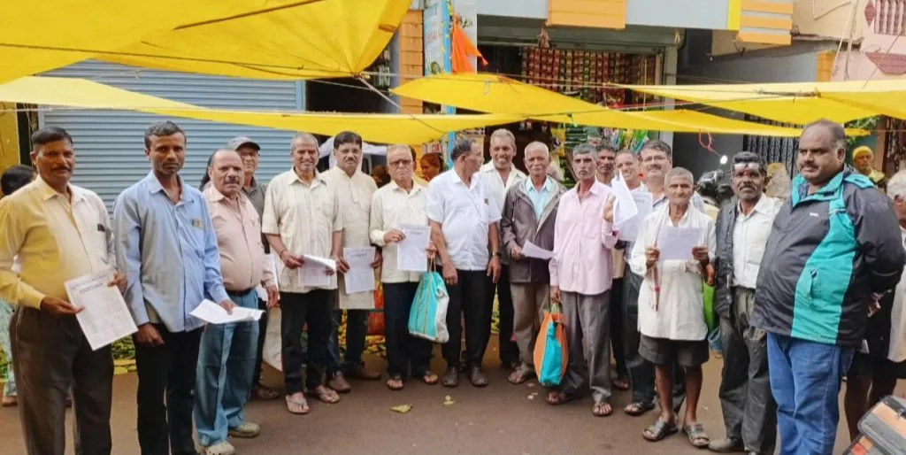 कन्नडसक्ती विरोधी मोर्चाबाबत नंदगड येथे जागृती फेरी Awareness rally at Nandgad regarding anti-Kannada Sakti march