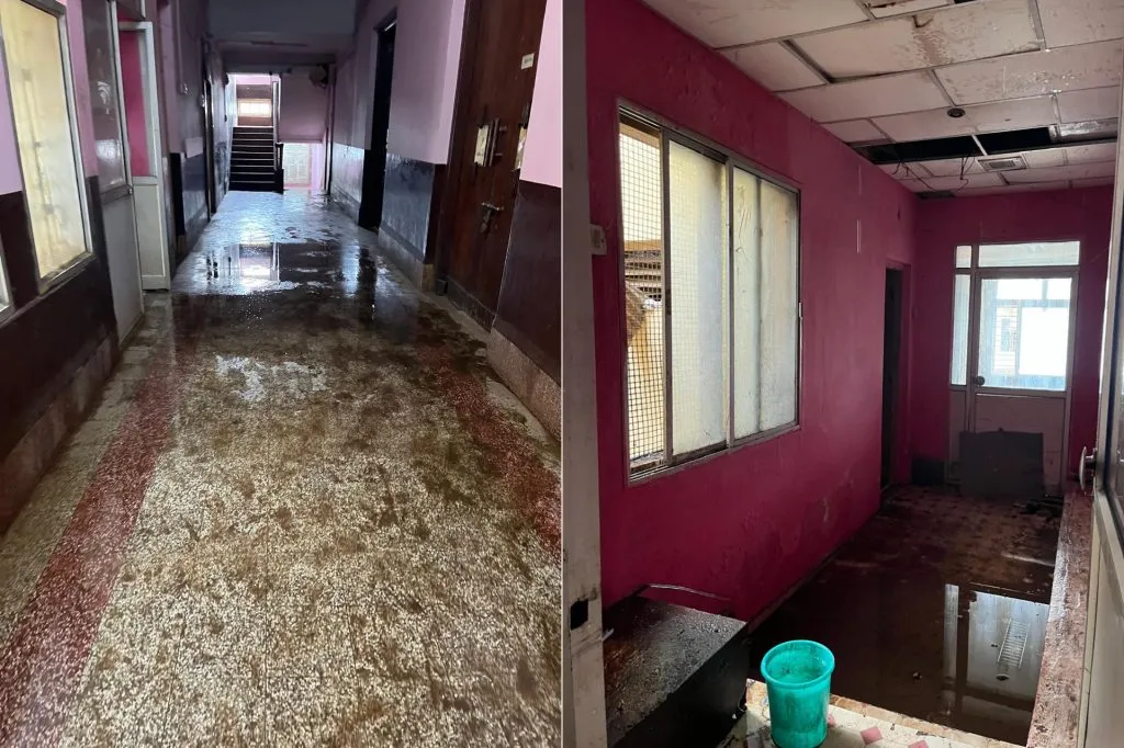 When will the leak at the Belgaum Tehsildar's office stop?