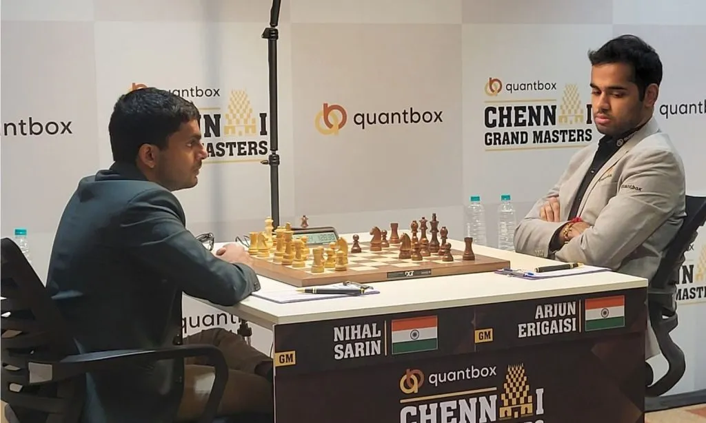 Chennai Grandmasters: Nihal defeats Arjun, Kemar maintains lead