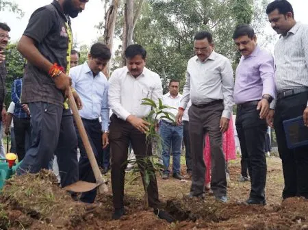 Tree plantation in the Irrigation Bhavan premises