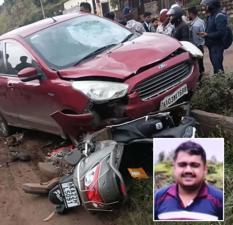 A youth from Kangrali Budruk died in a car-two-wheeler accident on the highway.