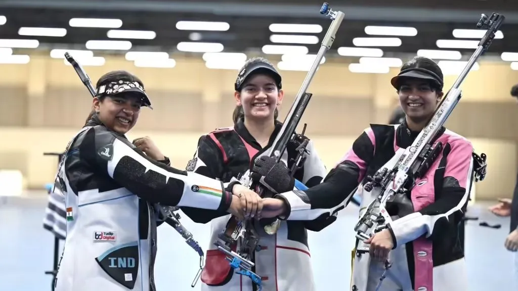 Rifle shooter Sift Kaur wins 'double' gold medal