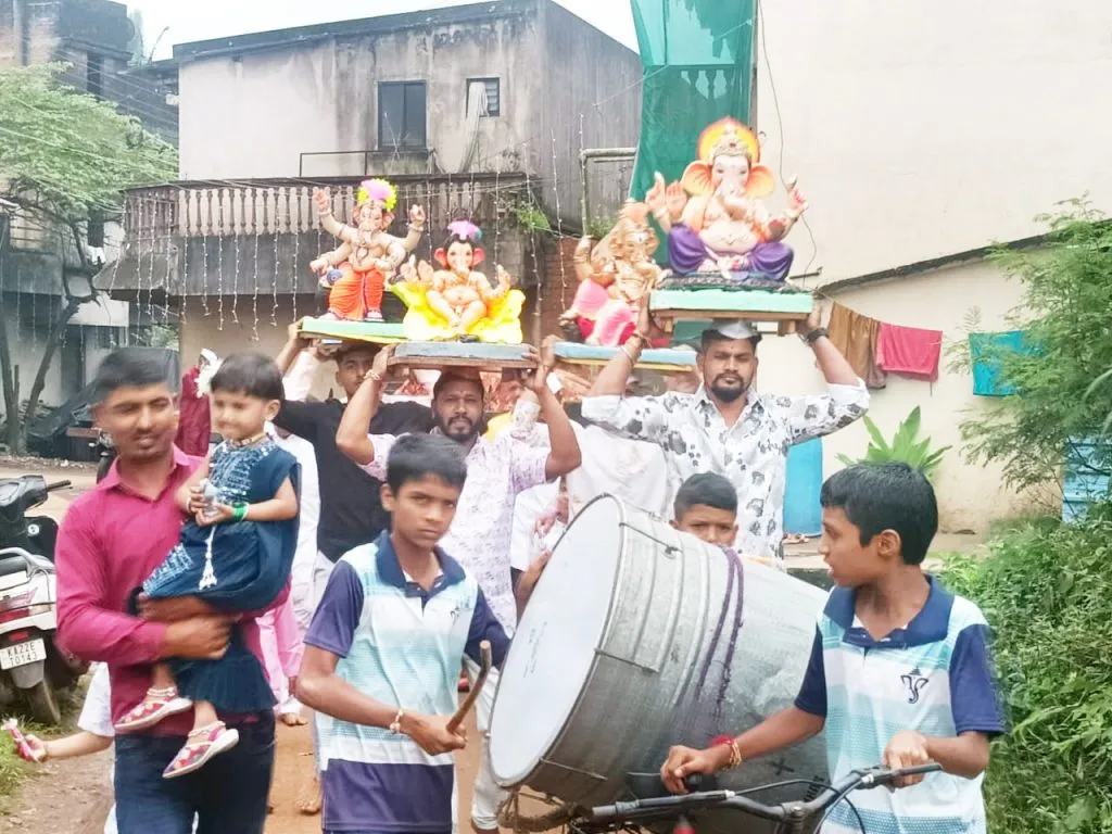 Ganesha arrives in Yellur amid excitement