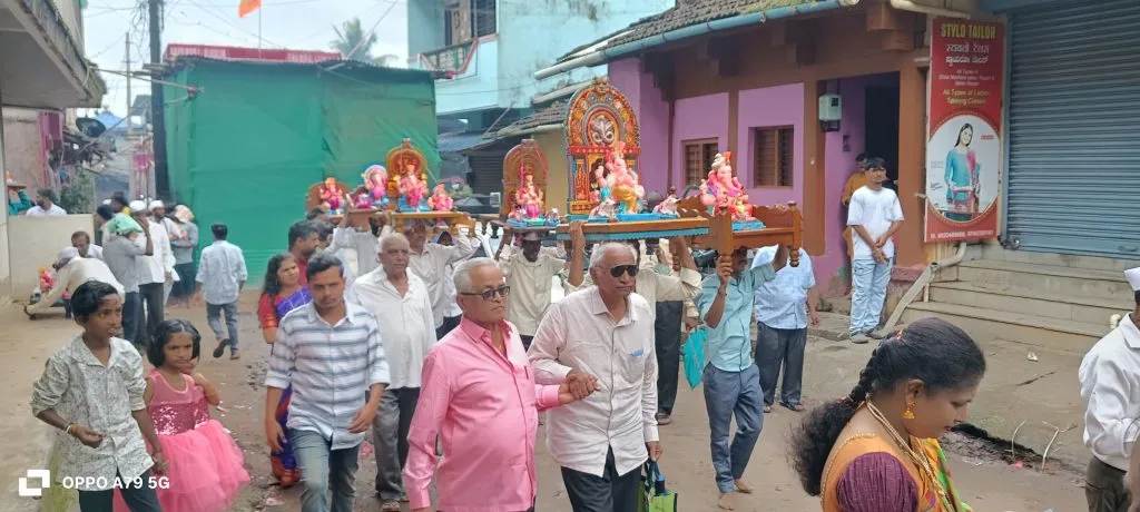'Ganpati Bappa Morya' in Khanapur city and taluka