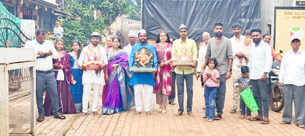 कंग्राळी बुद्रुक, गौंडवाड, यमनापूरमध्ये श्रींचे स्वागत Shri's welcome in Kangrali Budruk, Goundwad, Yamnapur