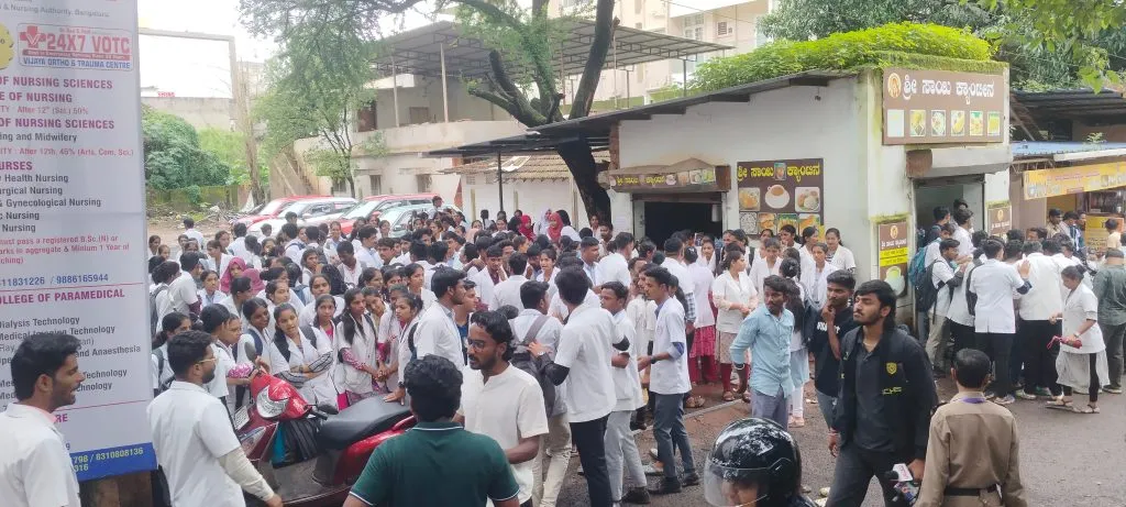 Student protest against nursing college