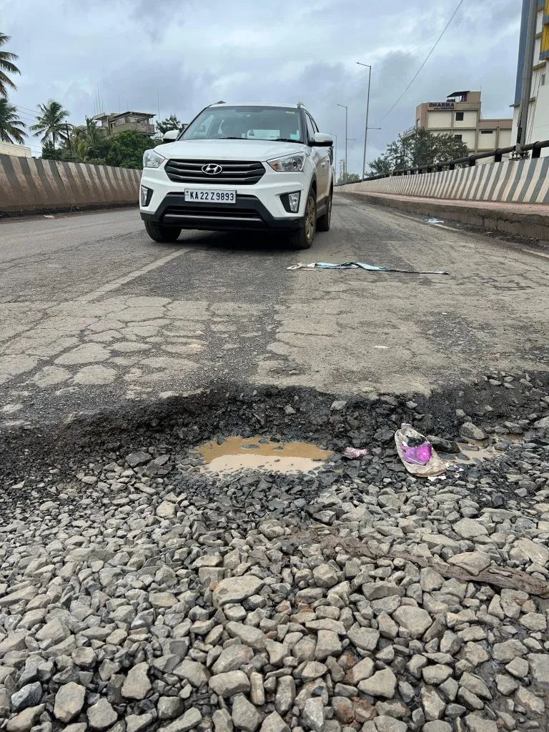 Protest next week to repair potholes on flyover