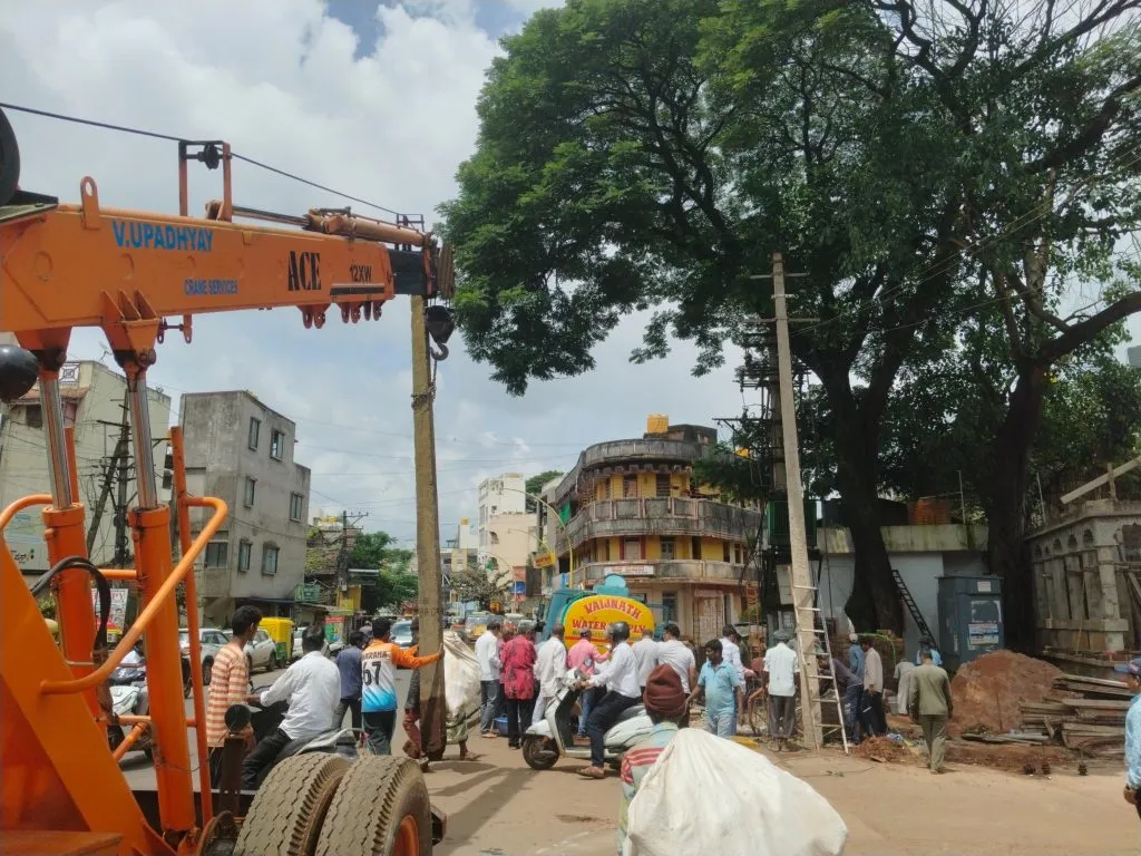 Four electric poles in Bhandur Gali replaced