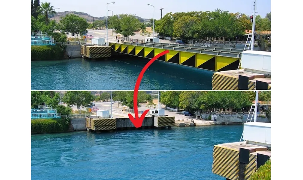 The 'sinking' bridge