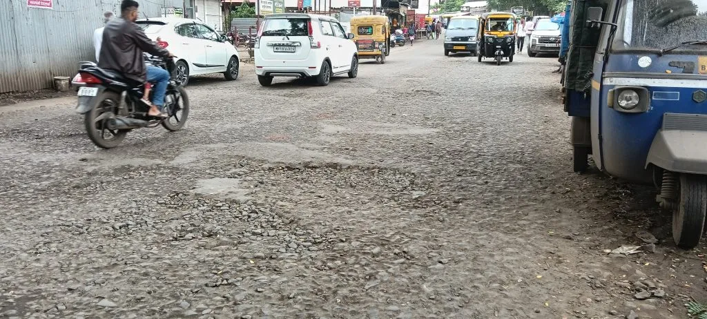 Potholes everywhere... where has the road gone?