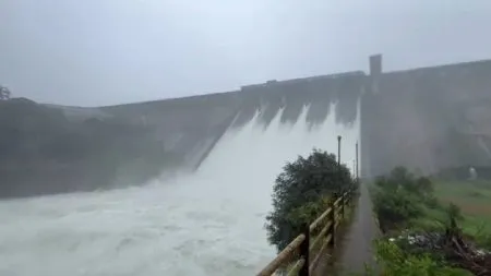 large increase water discharge Dudhganga river overflowed banks