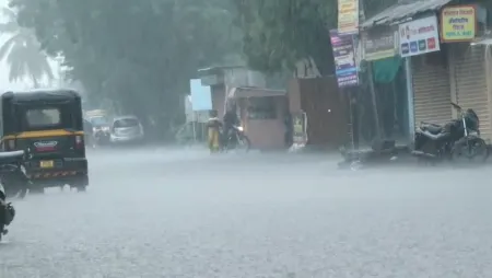 Heavy rains in the city area
