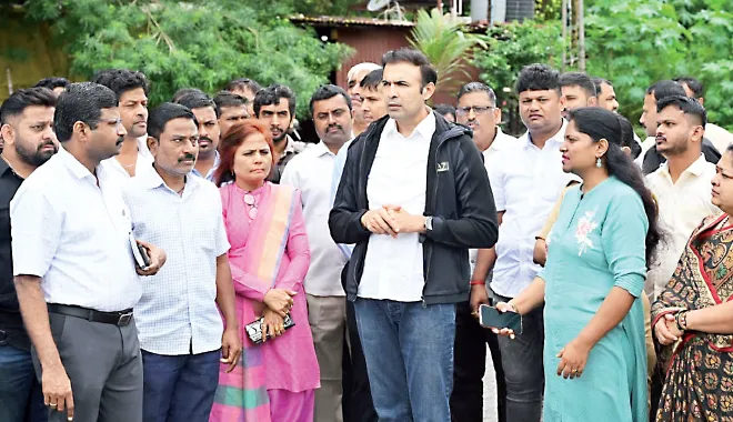 MLA Atulbaba Inspects Flood Situation