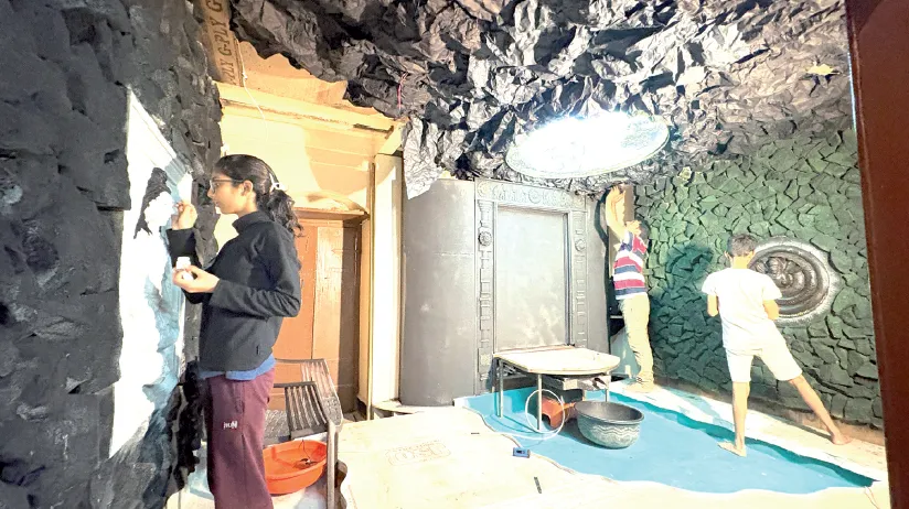 Wow... A household decoration more extravagant than even public mandals!