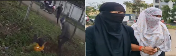 गळ्याला सुरा लावून महिलेला लुटले Woman robbed at knifepoint