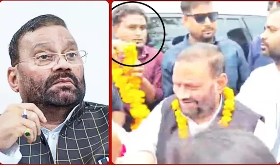 स्वामी प्रसाद मौर्य यांच्यावर हल्ला Attack on Swami Prasad Maurya