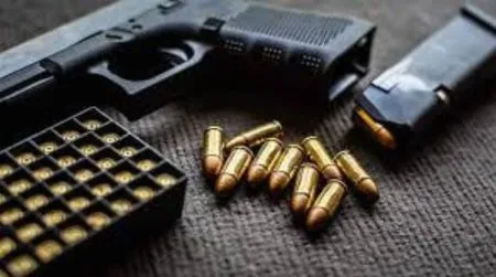 Pistol, live cartridges, and cannabis seized from car