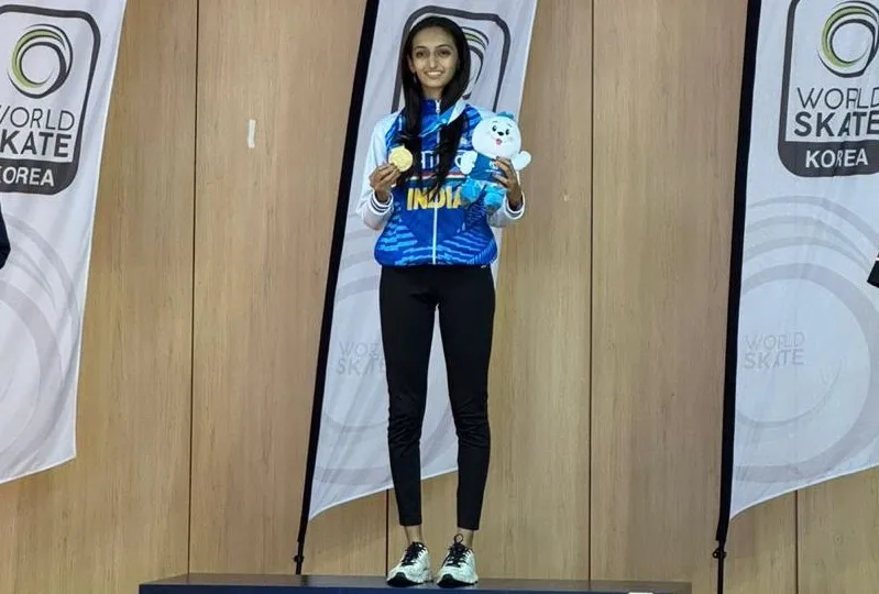 Shreyasi Joshi bags double gold at the Asian Roller Skating Championships!