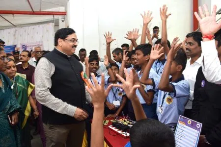 Creativity of hearing- and speech-impaired children shines at District Collector's Office