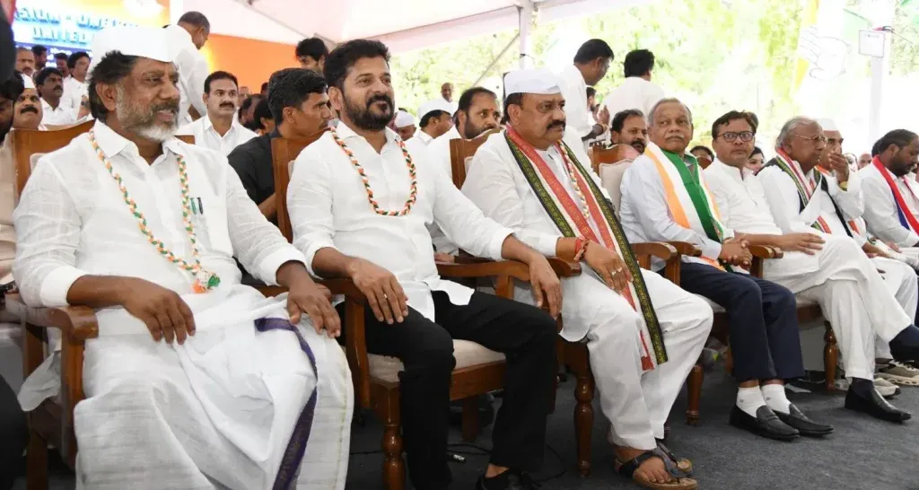 Telangana Chief Minister along with MPs protest in Delhi