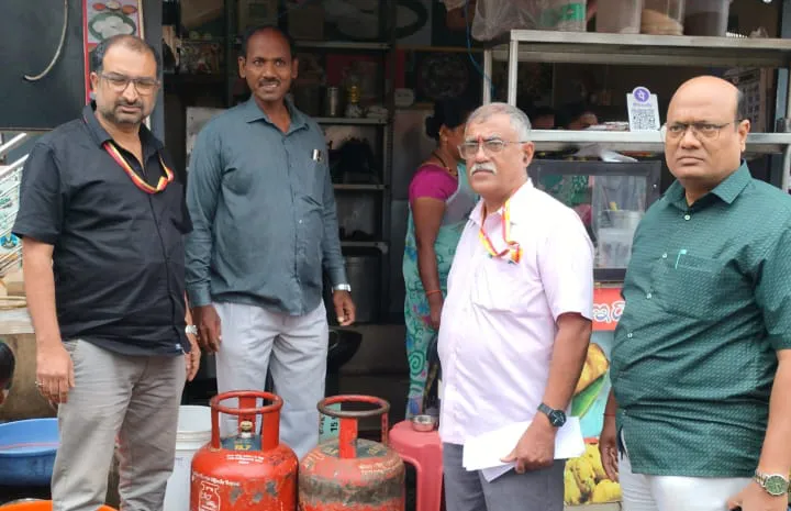 Two domestic cylinders seized in raid on Idli-Dosa center
