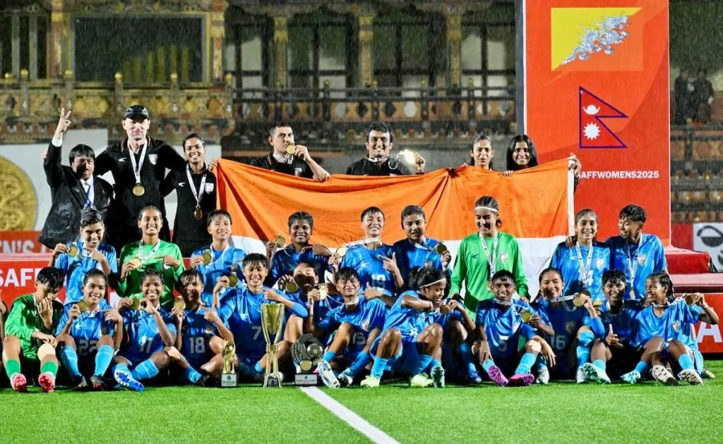 India win SAFF U-17 Women's tournament despite losing to Bangladesh