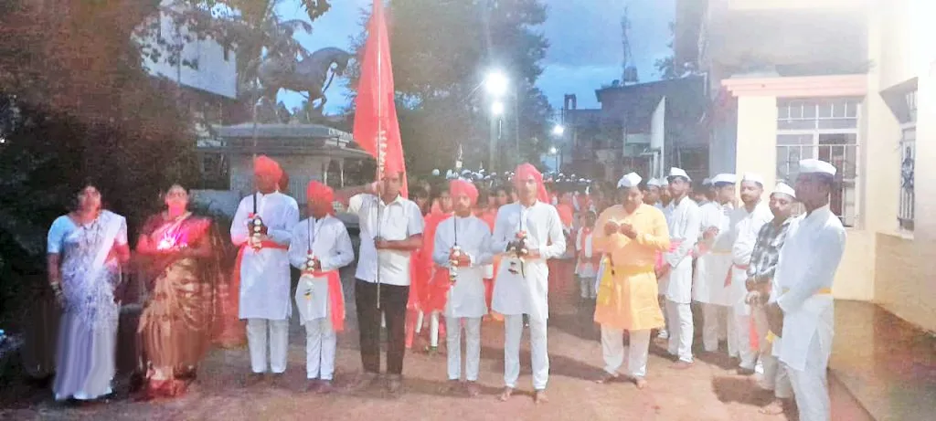धामणे परिसरात दुर्गामाता दौड Durga Mata race in Dhamane area