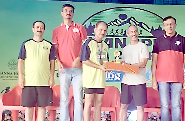 खानापूर येथील मॅरेथॉनमध्ये चंद्रकांत कडोलकर पाचव्या स्थानी Chandrakant Kadolkar finishes fifth in the marathon at Khanapur