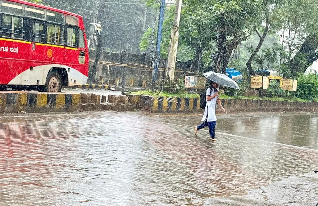 There is a chill in the air as the rain continues.