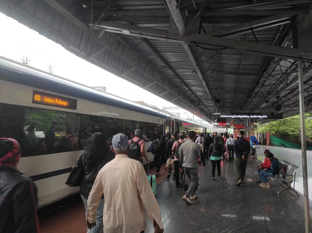 Train and bus services are full due to return journey