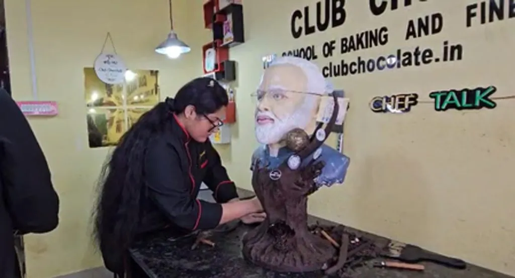 Prime Minister Modi, chocolate idol