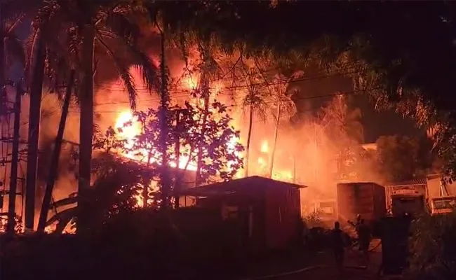 Massive fire breaks out at Aromazen perfume factory in Mangalore