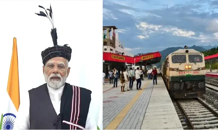 Train runs for the first time in Mizoram