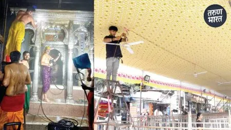 the festival idol was kept for devotees darshan Devotees kolhapur