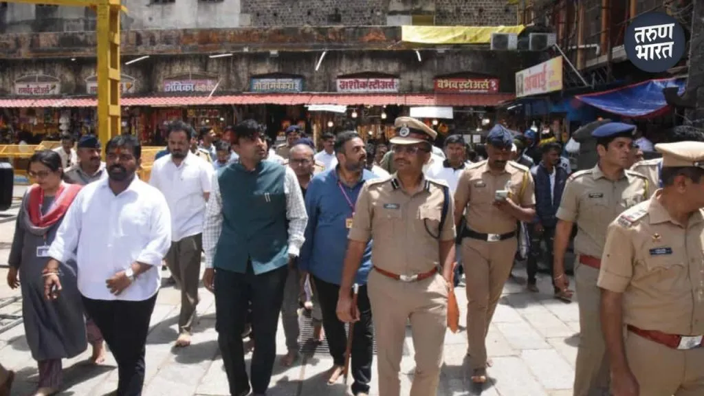 Collector Amol Yedge informed visit ambabai temple premises