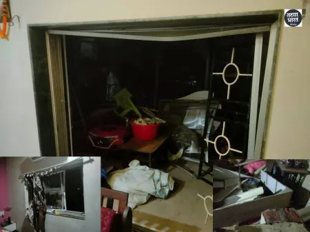 Kolhapur Mahagaon gas cylinder blast house damaged marathi news