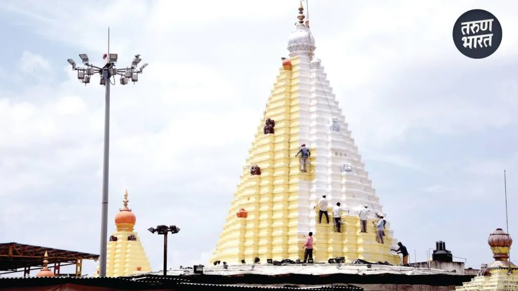 Navratri 2025 Ambabai Temple: वेध नवरात्रीचे, मंदिराच्या शिखरांची रंगरंगोटी सुरु temple will be cleaned spraying water using sophisticated system