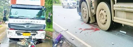 Two killed in motorcycle-container accident