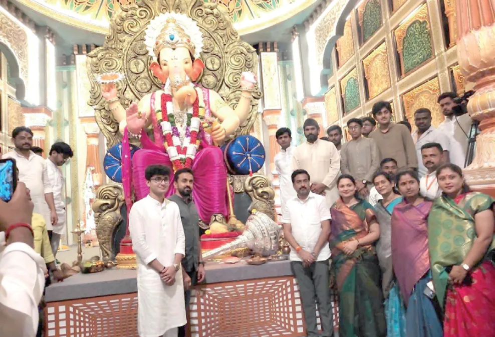 A nine-kilogram silver mace offered at the feet of Vithya's King