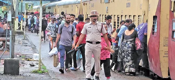 Even train travel is marked by delays and slow movement!