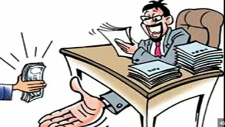 Talathi caught taking a bribe of two thousand rupees