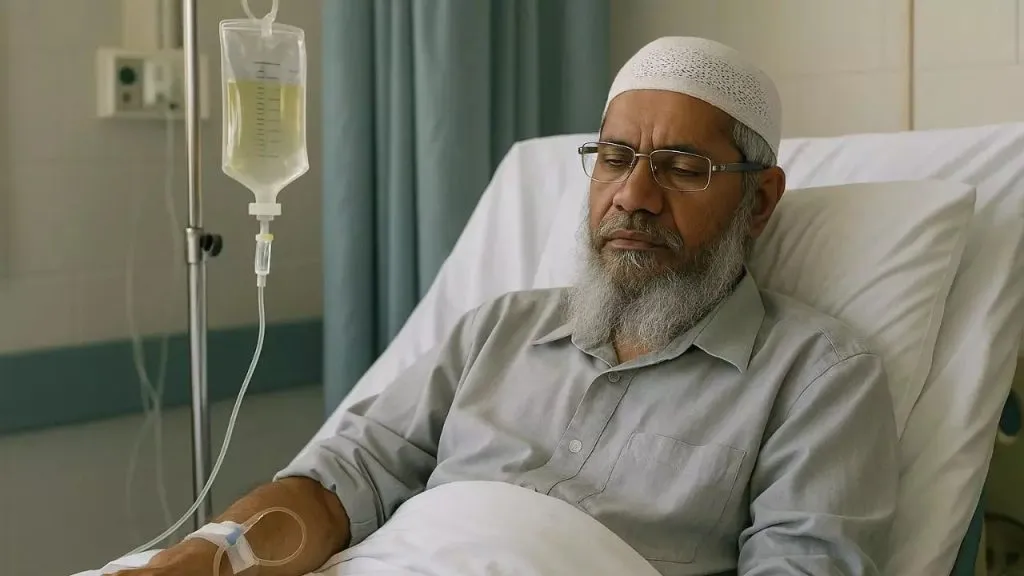 Zakir Naik hospitalized in Malaysia