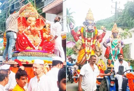 कारवार जिल्ह्यात बाप्पांना निरोप Farewell to Bappa in Karwar district