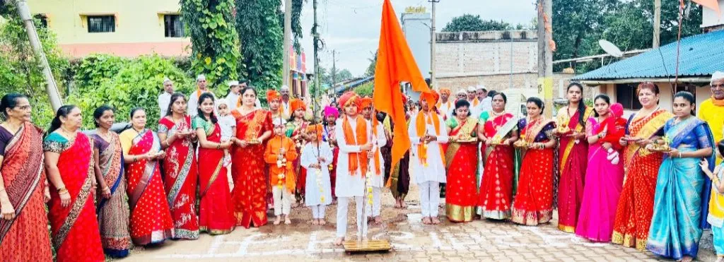 Huge response to Durga Mata Dauda at Nandgad