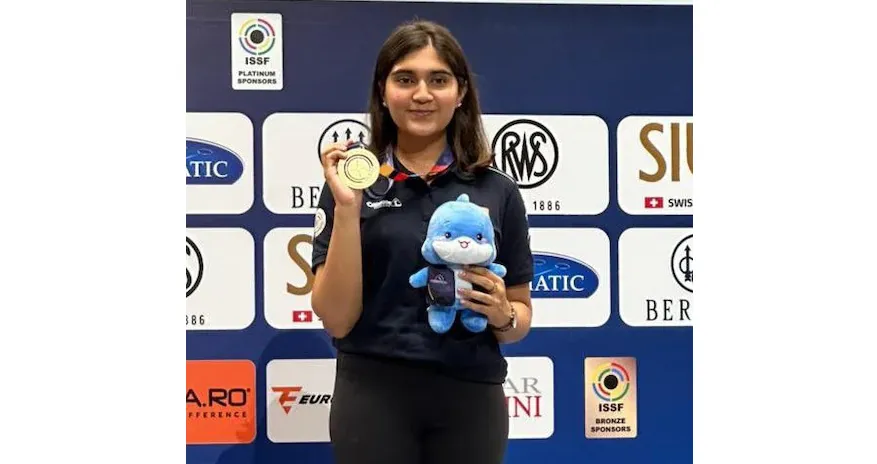 Isha Singh wins gold in World Cup shooting