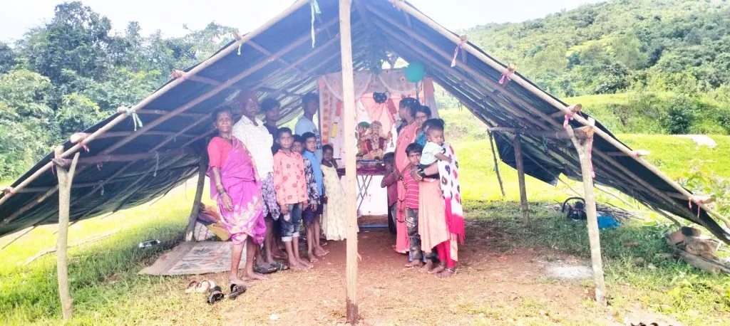 Ganesh Chaturthi in the hut of the tribal community