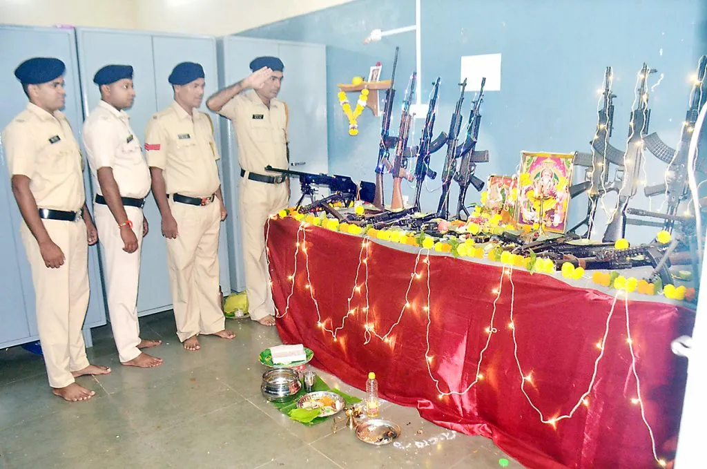 Dussehra festival in full swing with gold loot, weapon and vehicle worship