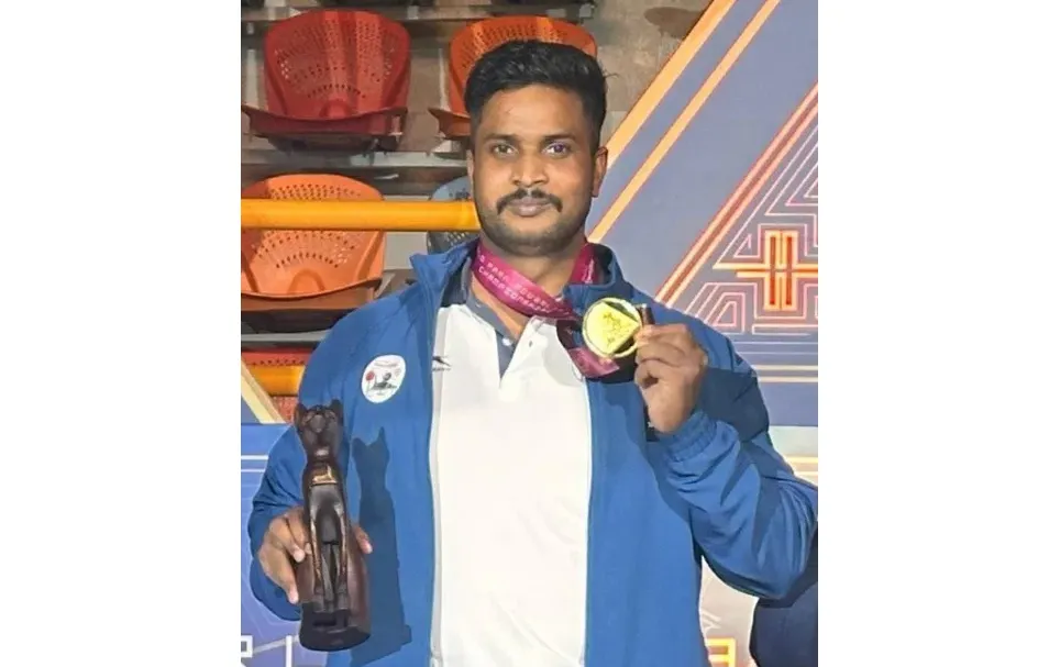 Vinay wins gold in Para Powerlifting